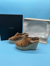 Halogen Alina Espadrille Wedge Sandals Womens 8.5 Brown Chestnut Platform Strap