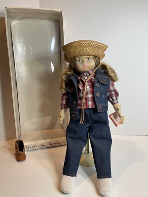 1985 Cowgirl 21'' Fabric Soft Cloth Rag Doll Pauline Bjonness Jacobsen Schmidt