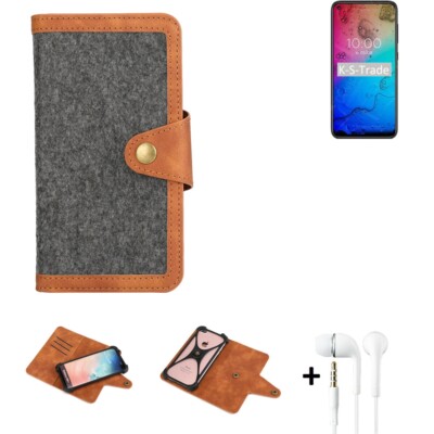 Handy-Hülle + Kopfhörer für BQ Mobile BQ-6430L Aurora Handy-Tasche dunkelgrau