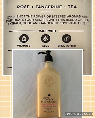 Bath & Body Works Aromatherapy Essential Oils Original Glass Bottle Lotion 6.5oz