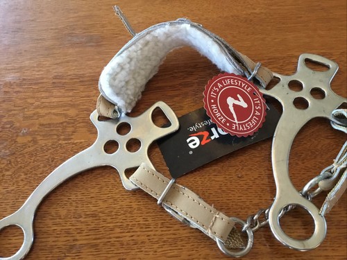 HORZE Horse Western English Pleather Fleece Padded Bitless Hackamore Tack 13105 - Picture 3 of 5