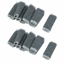 Volleyball Elastic Breathable Thumb Support Protector Finger Sleeve Gray 20 Pcs