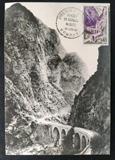 CARTE PREMIER 1ER JOUR 1960 TIMBRE GORGES DE KERRATA ALGÉRIE N° 1237