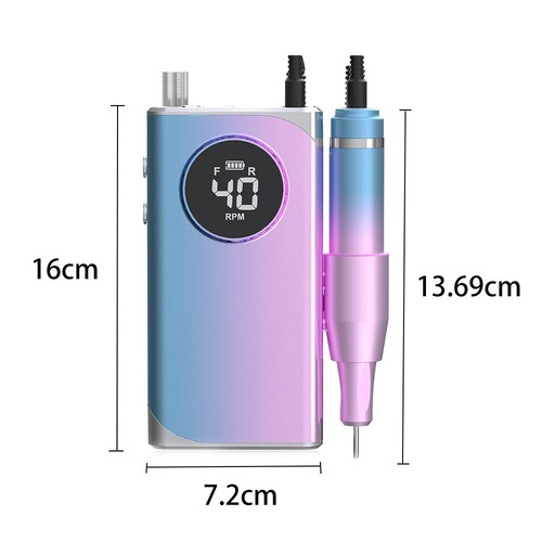 AU 40000RPM Rechargeable Electric Nail Drill Machine Manicure Portable Nail File - Picture 12 of 12