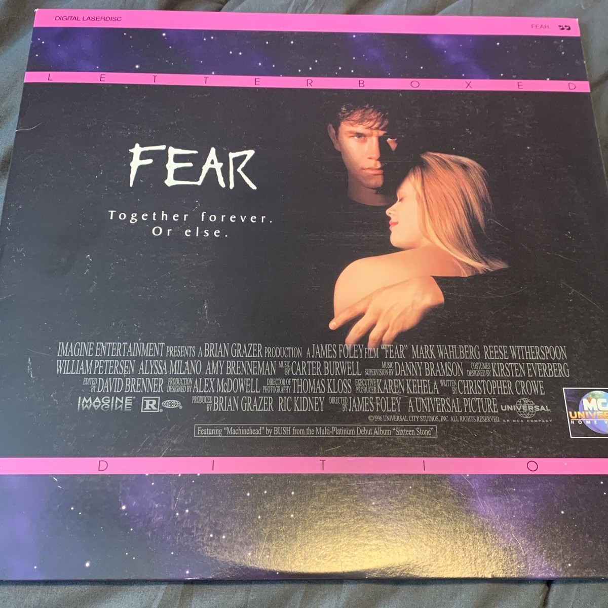 Fear LASERDISC 1996 REESE WITHERSPOON MARK WAHLBERG ALYSSA