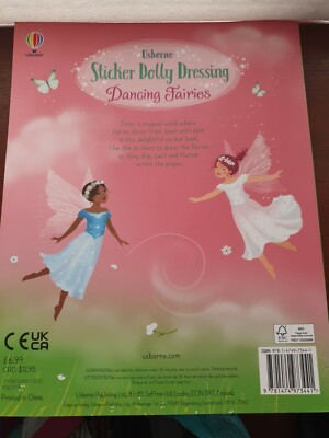 Usborne Sticker Dolly Dressing Dancing Fairies sticker book Fairy stickers  | eBay