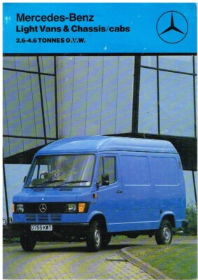 MERCEDES BENZ TRANSPORTER TN VAN/CHASSIS CAB ORIG 1988 FACTORY UK SALES PROSPEKT