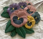 Vintage Burwood 3320 ( Set Of 3) Pansy And Pitcher Wall Hangers — photo 5