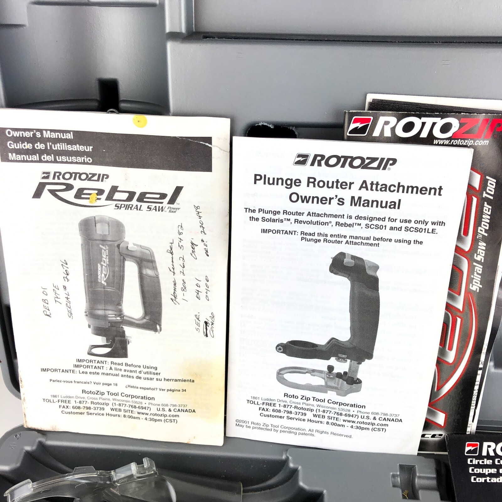 Rotozip Rebel Spiral Saw with Plunge Router Attachment & Circle Cutter