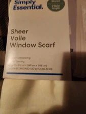 Weekly Sale Firm New 4 Pc Window Scarf.  Biege  Color 