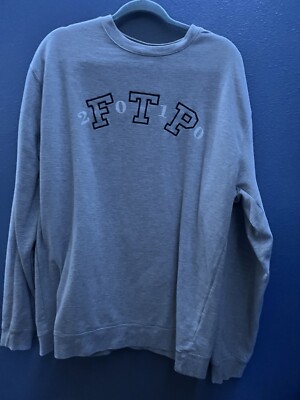スウェット FTP crewneck FTP BRAND NEW Crewneck Sweatshirt GREY/BLACK Embroidered 2010