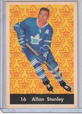 1961-62 Parkhurst hockey Allan Stanley original trading card #16 NM+++ LEAFS