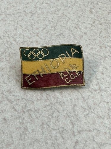 Original ETHIOPIA C.O.E. Olympic Pin - Lapel Pin - RARE - VINTAGE - Picture 6 of 7