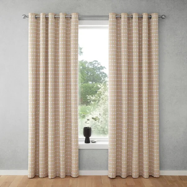 Dunelm Mustard Reversible Blackout Eyelet Curtains 66"x90",66"x 72",66"x54" eBay