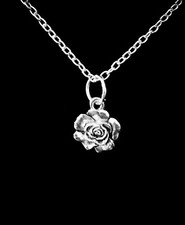 Rose Flower Love Gift Charm Necklace