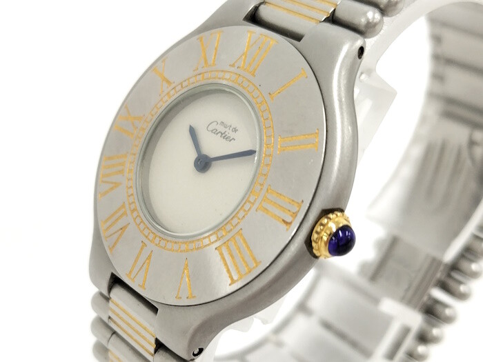 Cartier Must 21 Vantianne Men's Quartz SS GP Silver 31mm