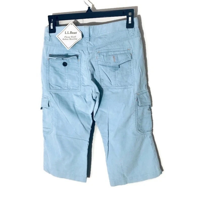 LL BEAN девочек размер 10 синий грузовой вельвет укороченные брюки - Изображение 2 из 4