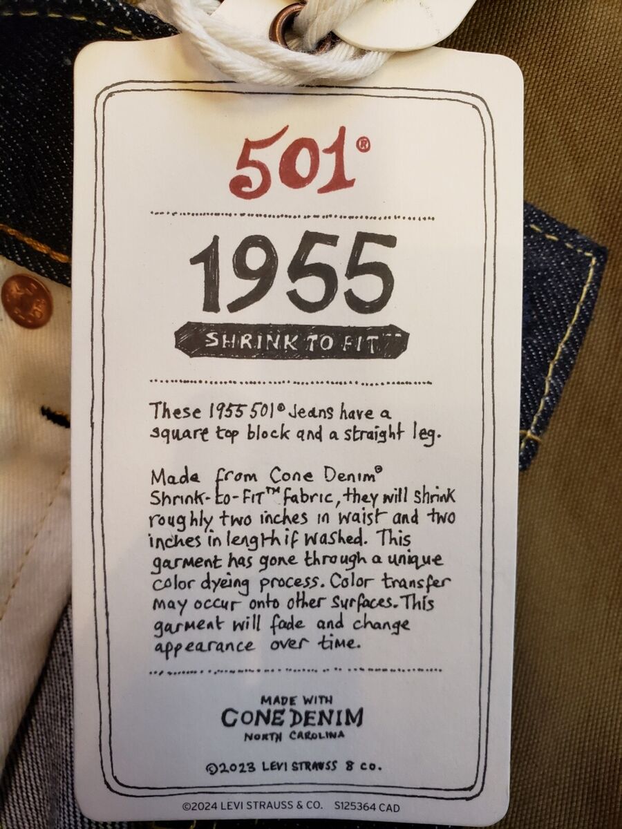 HAND-DRAWN LEVI'S VINTAGE CLOTHING 1955 501 xx LVC Selvedge HAND-DRAWN LEVI'S VINTAGE CLOTHING 1955 501 xx LVC Selvedge