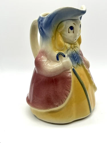 1940's SHAWNEE POTTERY Little Bo Peep Figural Ceramic Pitcher #47 Milk Water USA