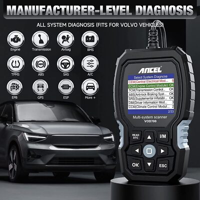 Ancel VOD700 OBD2 Scanner Diagnostic Tool All System Code Reader