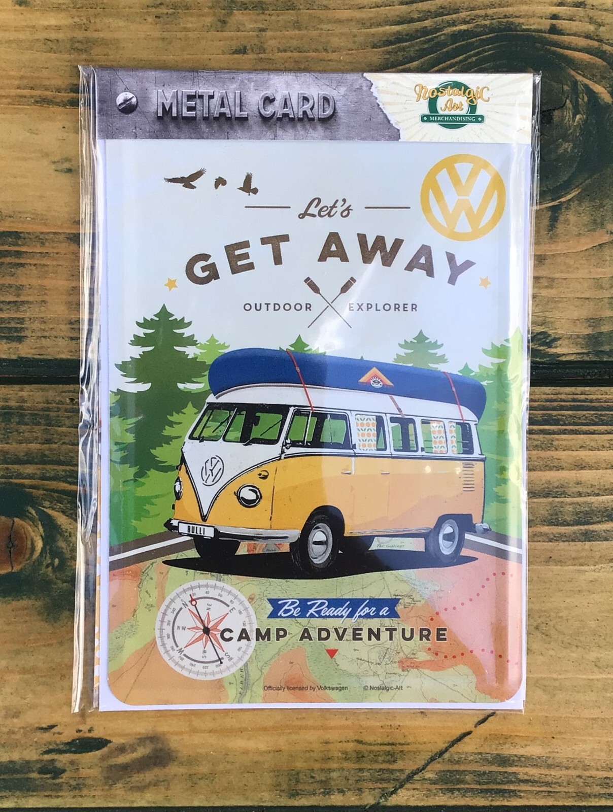 Volkswagen Lets Get Away Vintage Retro Sign Tin Signs METAL POSTCARD