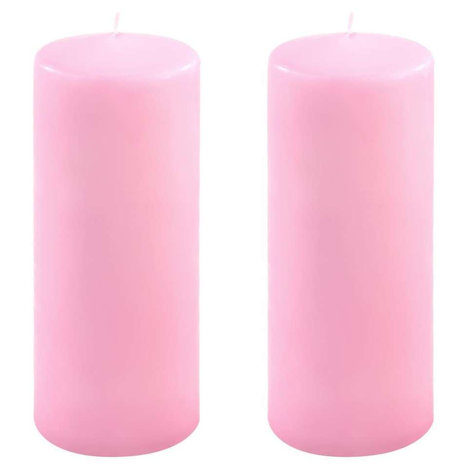 16 Stumpenkerzen Pfirsich - 4cm Durchmesser, 5cm Höhe, 7h Brenndauer, Ohne Duft