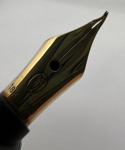 CARTIER TRINITY MARBLE LACQUER BROWN FOUNTAIN PEN 18K NIB IN FINE CONDITION. - Picture 17 of 19