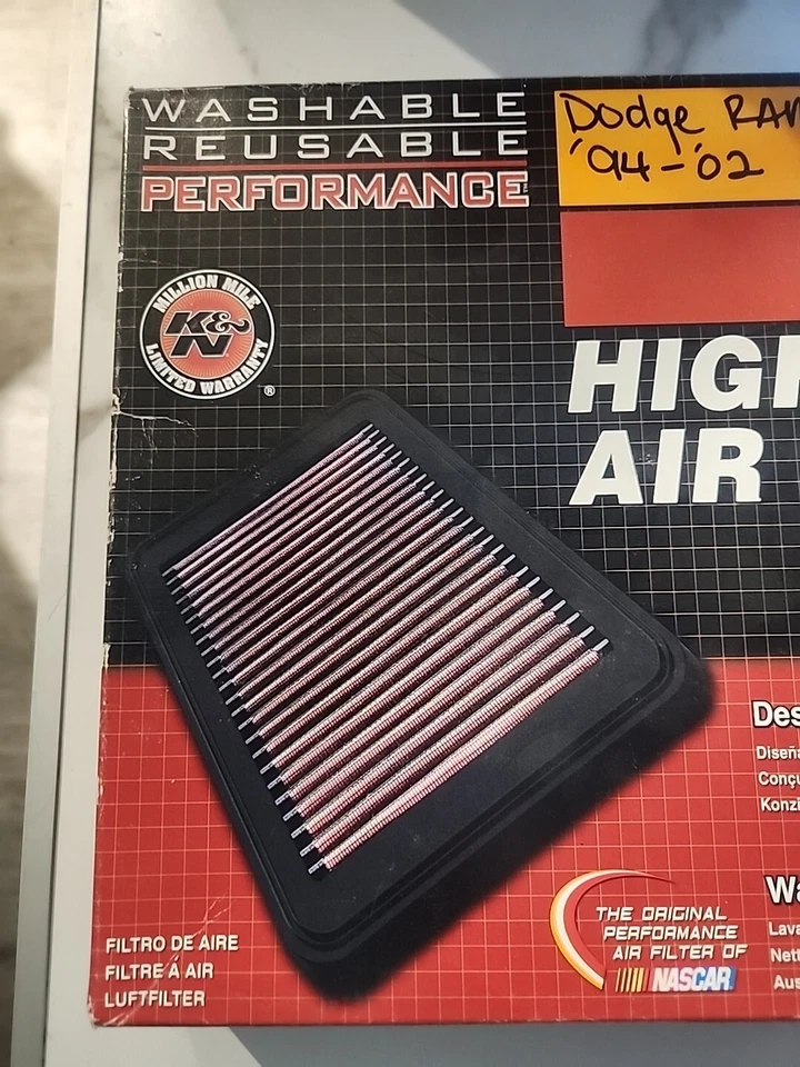 Filtro de aire de repuesto K&N 33-2056 para Dodge 1994-2002 (Ram 2500, Ram 3500) Foto 2 de 4