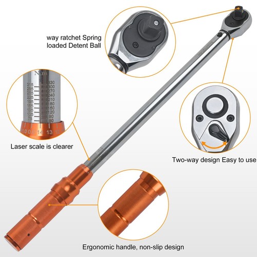1/2 Fuß Drive Click Torque Wrench Style 60 – 330 Nm Calibrated Certified DE - Bild 16 von 18