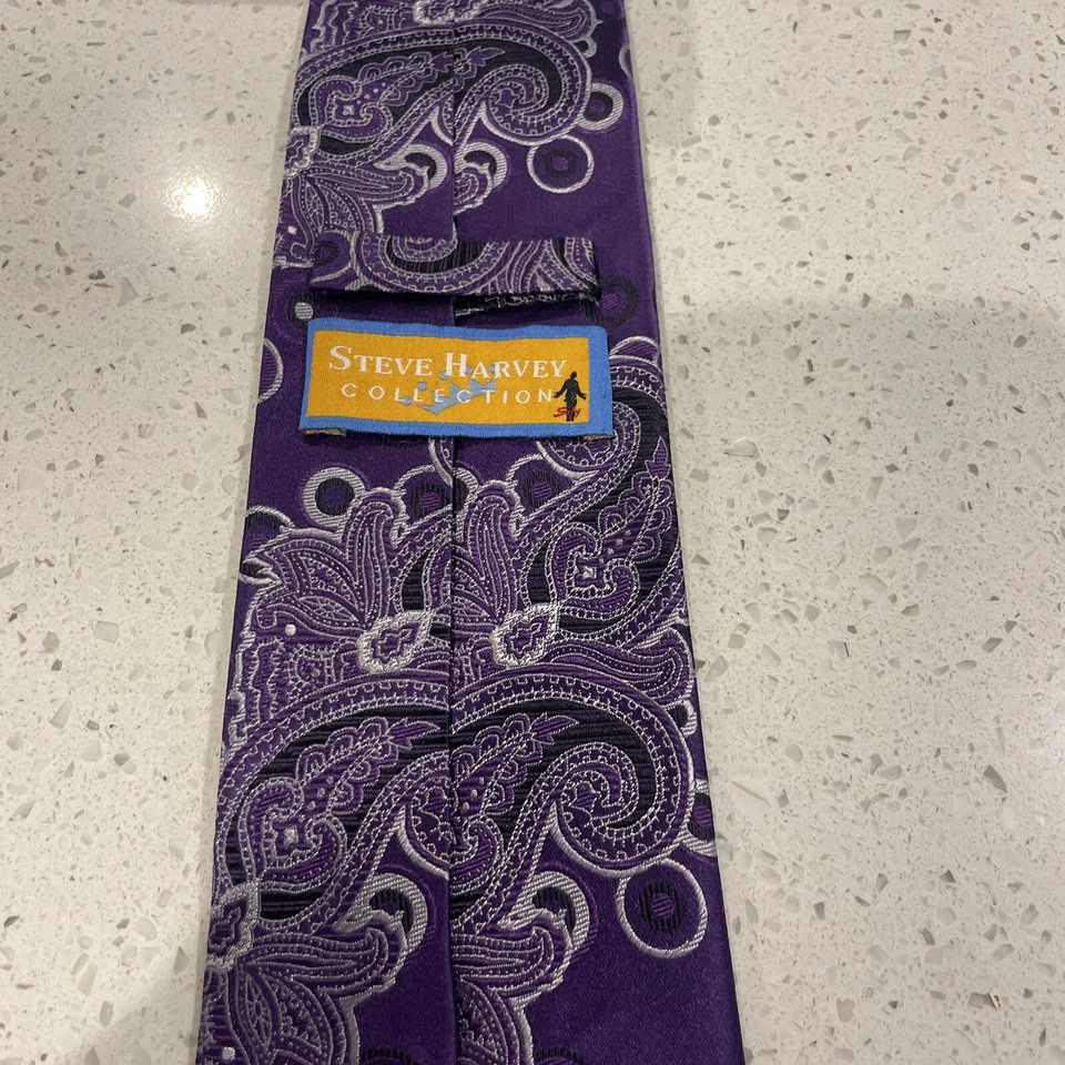 Steve Harvey Celebrity Edition para hombre púrpura PAISLEY Foto 3 de 4