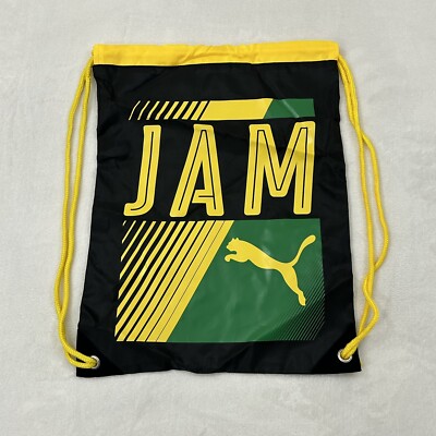 Jamaica JAM Soccer Futbol Puma Blk Athletic Drawstring Satchel