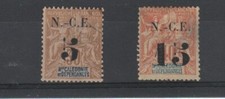 Nouvelle-Calédonie 1902 Timbres Superposés 6 V USATI MF50197