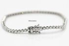 2.08 Ctw Natural Diamond Round Cut Tennis Bracelet 14K White Gold 7” Vs F/G