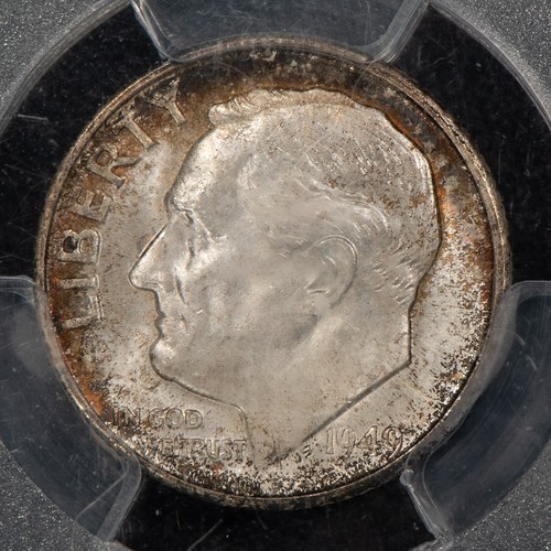 1949-S 10c Silver Roosevelt Dime - Rim Toning - Better Date - PCGS MS 65 - X5609 - Picture 3 of 5
