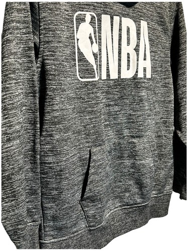 nba sweatshirt youth L (14-16) Gray Black Hoodie Sweater Pullover Basketball EUC - Picture 2 of 7