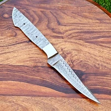 CUSTOM MADE HAND FORGED DAMASCUS STEEL BLANK BLADE STEAK CHEF KNIFE 2863