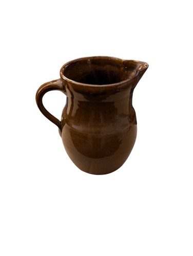 Vintage Stoneware Chunky Brown Primitive Jug Pitcher Farmhouse Vase Cottagecore - Picture 4 of 17