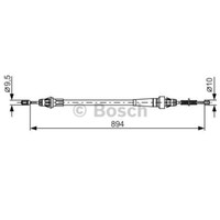 Bosch Handbremsseil Bremsseil Hinten Links Passend FüR Jeep Cherokee XJ