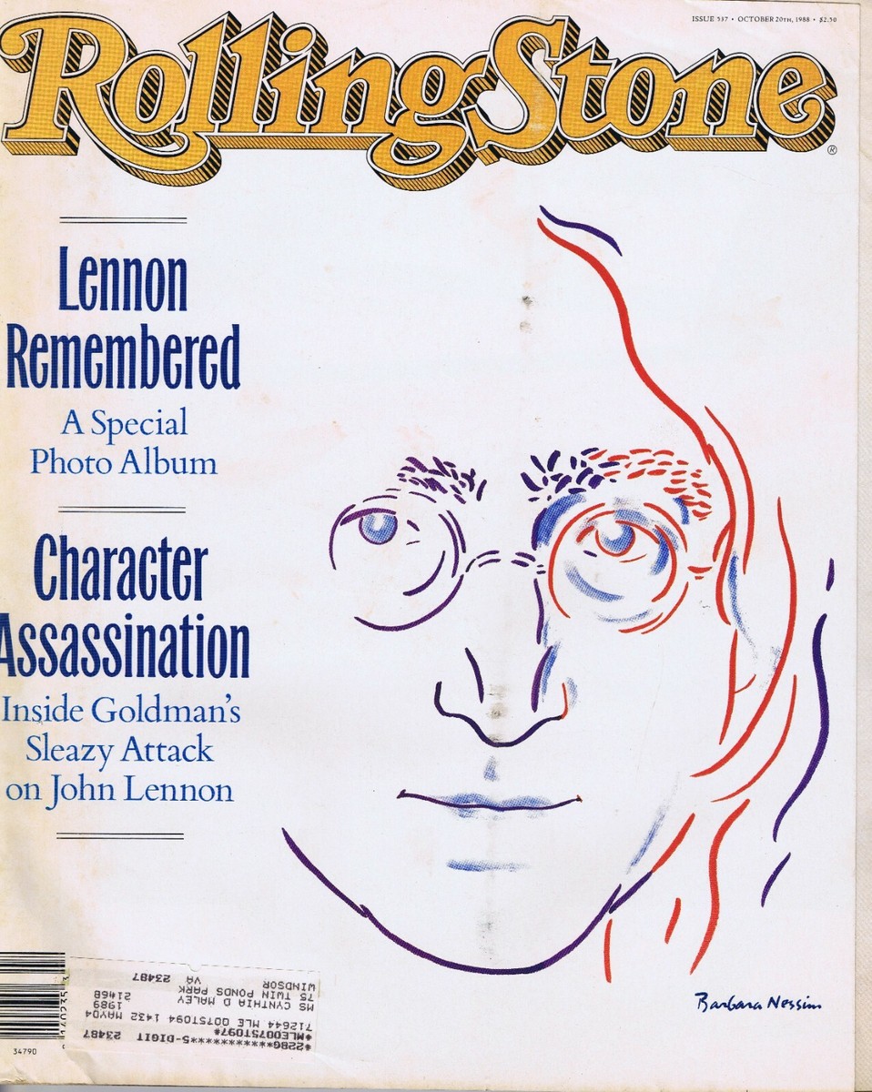 VINTAGE Oct 20 1988 Rolling Stone Magazine #537 John Lennon