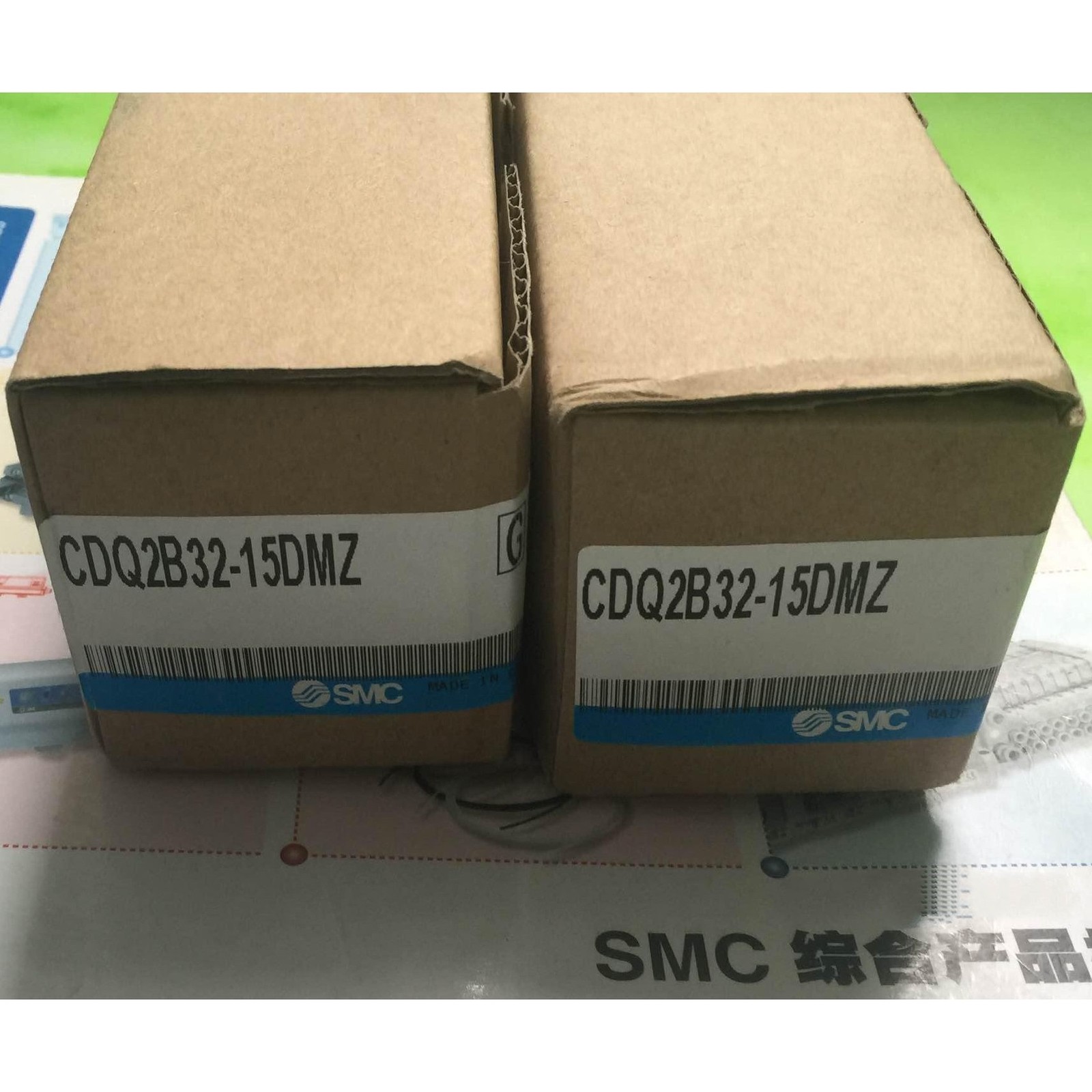 one new SMC CDQ2B32-15DMZ pneumatic thin cylinder