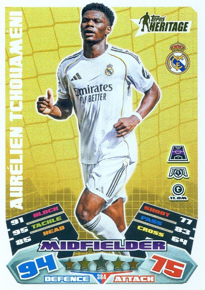 2025-26 Match Attax UEFA UCL AURELIEN TCHOUAMENI #384 Topps