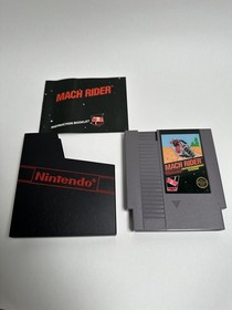 Mach Rider 5 Screw NES Cart CIB Nintendo 1-Code Early Print Nice Condition💎