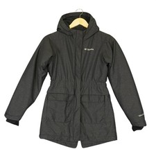 Columbia Hooded Parka Kids Size M Charcoal Grey Omni-Heat Out-Grown Jacket