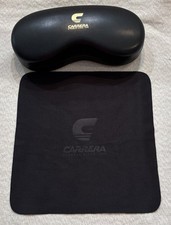 NEW CARRERA EYEGLASSES SUNGLASSES BLACK GOLD HARD CASE CLOTH
