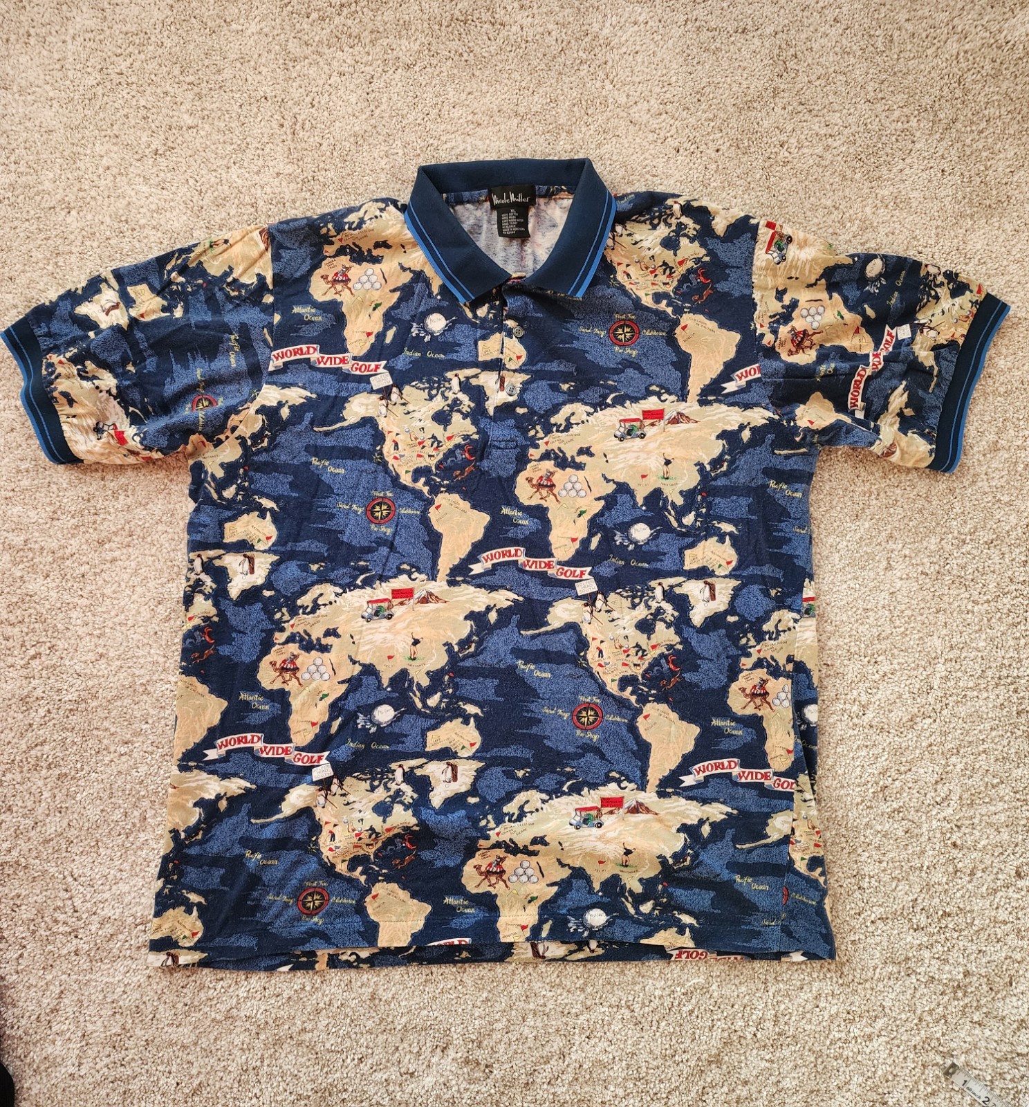 vintage Nichole Miller World Wide Golf Polo shirt