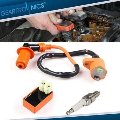 Ignition Coil CDI Spark Plug Kit fit Gy6 Motorcycle Scooter ATV 50cc 125cc 150c!