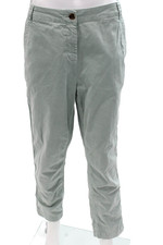 Boden Unisex Gray Cropped Chino Pants 98 Cotton Size 8
