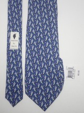 MARTHA'S VINEYARD VINES SHEP  IAN BLUE w/ MEN LACROSSE 100 SILK NECK TIE 59.5"
