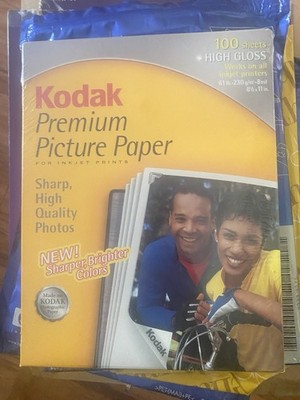 Kodak Premium Picture Photo Paper for Inkjet 8.5''X 11'' High Gloss 100 Sheets New