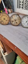 3 x Vintage/Antike Kaminuhrwerke - Uhrenersatzteil/Reparatur, alle 11cm Loch